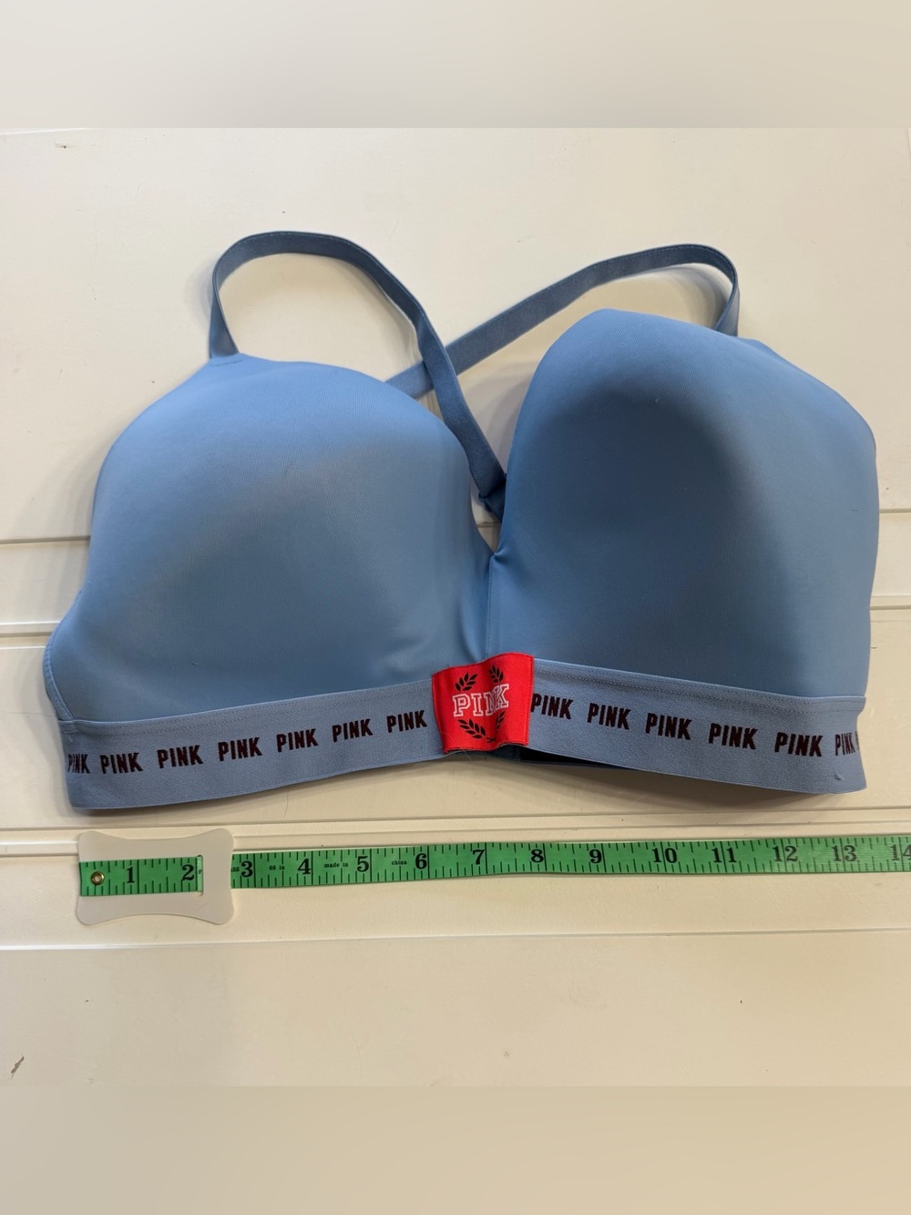 Victorias Secret PINK Sz 36DD Blue Wear Everywhere Wireless Lightly Lined Bra - Picture 3 of 5